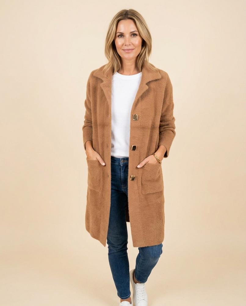 Lulus Secrets - Rimar | Plush Single-Breasted Coat Women