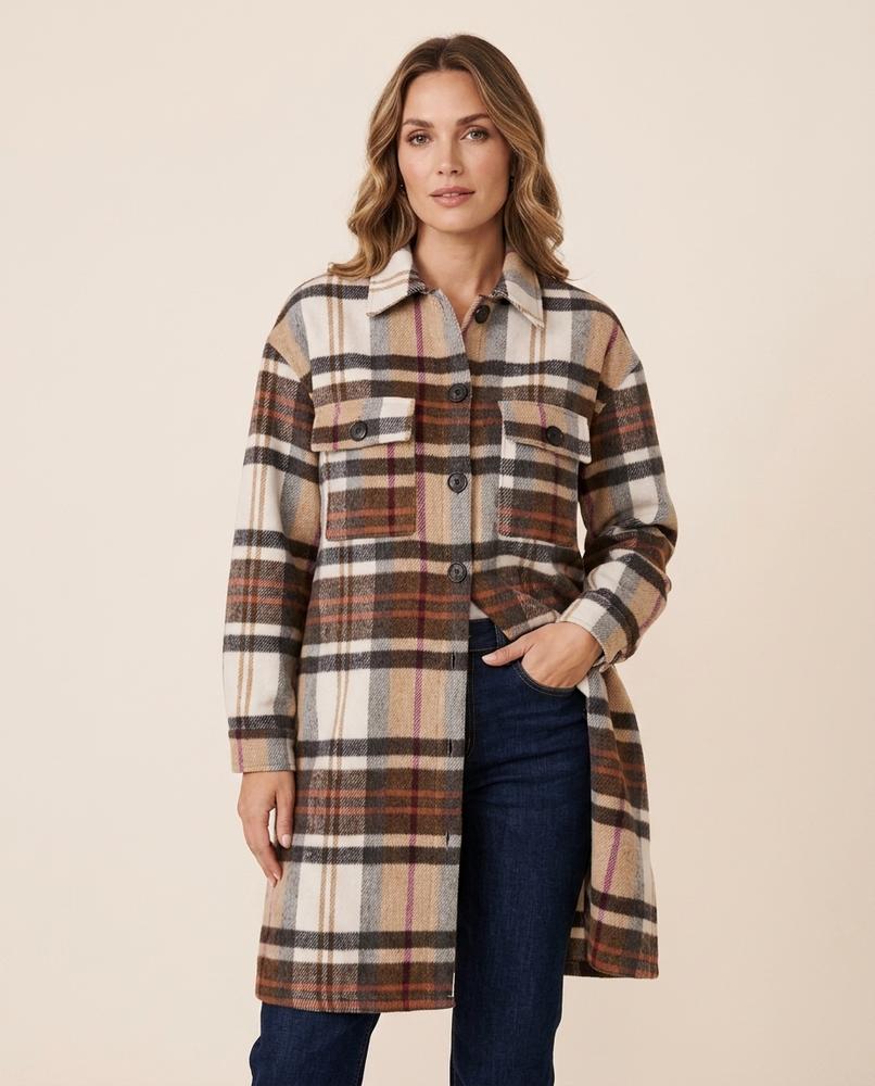 Lulus Secrets - Lasin | Plaid Longline Coat Women