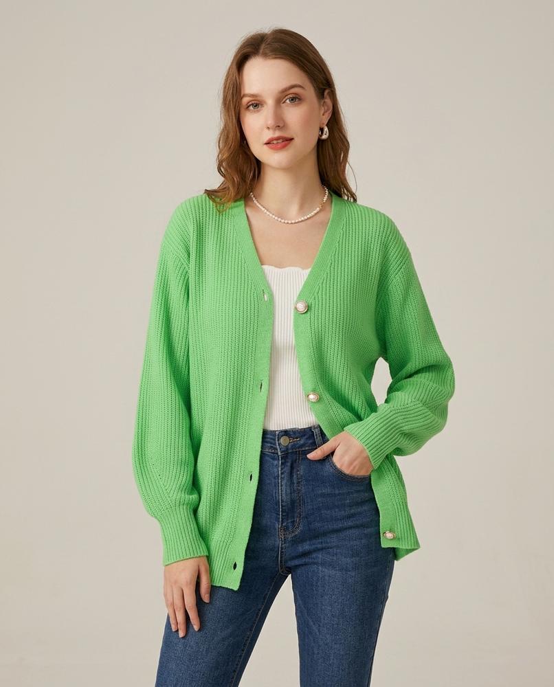 Lulus Secrets - Nonav | Rib-Knit V-Neck Knit Cardigan Women