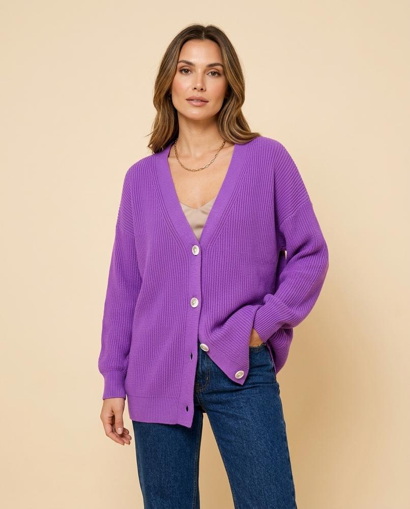 Lulus Secrets - Nonav | Rib-Knit V-Neck Knit Cardigan Women