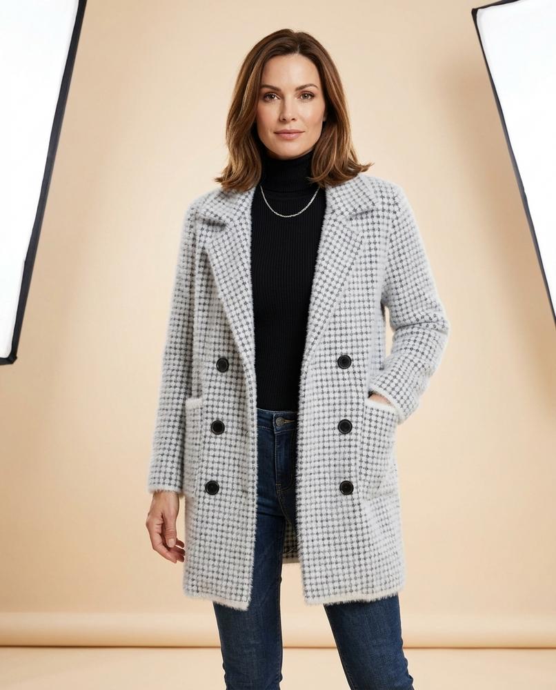 Lulus Secrets - Allan | Double-Breasted Checked Coat Women