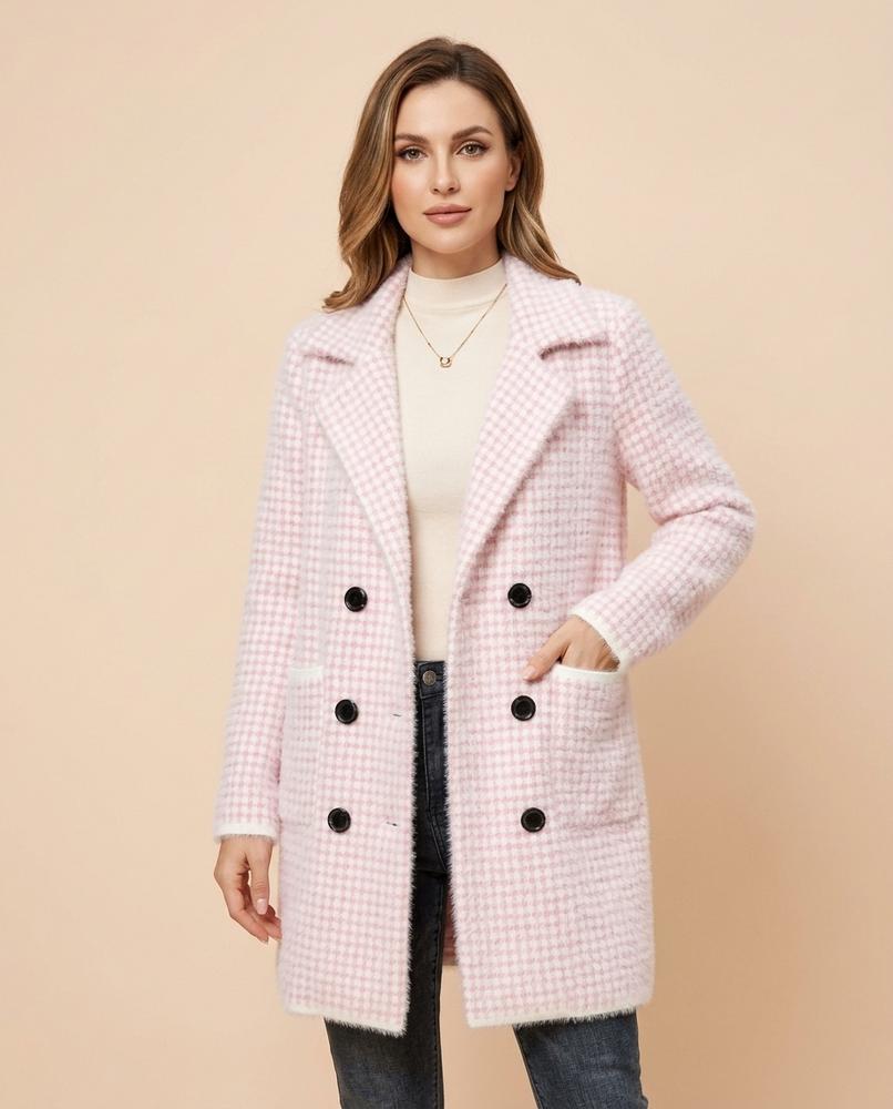 Lulus Secrets - Allan | Double-Breasted Checked Coat Women