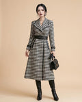 Lulus Secrets - Lakar | Houndstooth Leather-Trimmed Coat Women