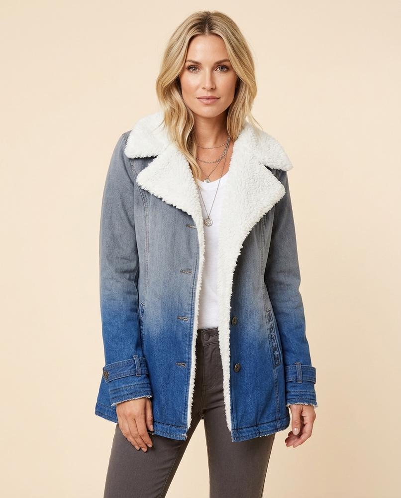 Lulus Secrets - Nover | Sherpa-Lined Ombré Coat Women