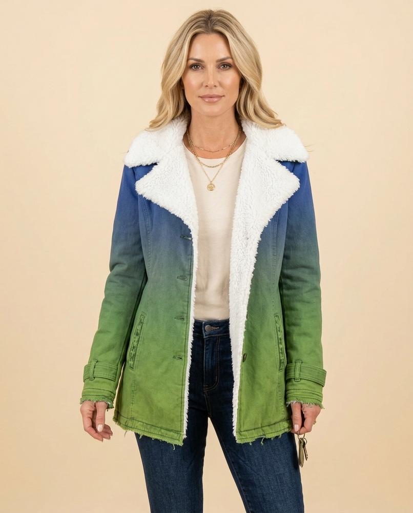 Lulus Secrets - Nover | Sherpa-Lined Ombré Coat Women