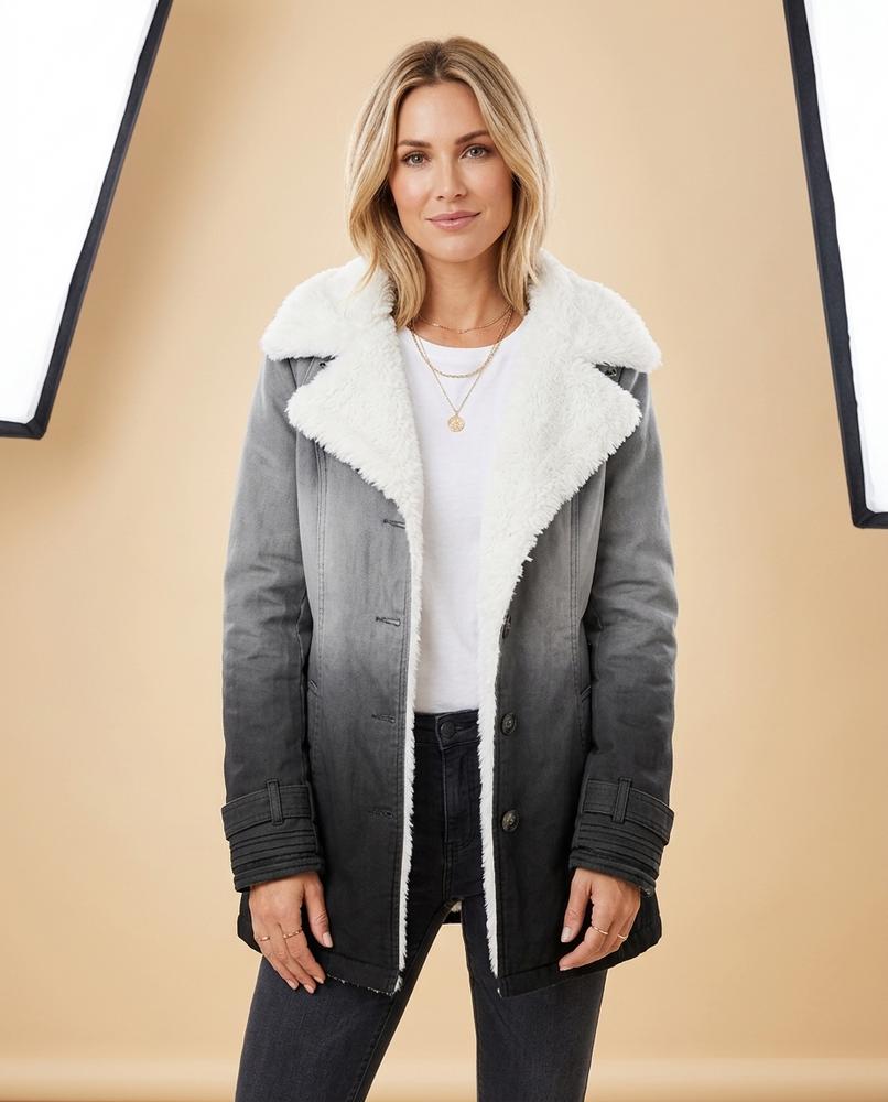 Lulus Secrets - Nover | Sherpa-Lined Ombré Coat Women
