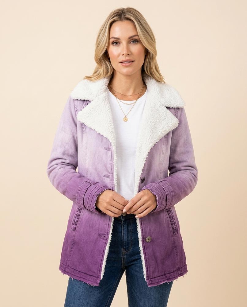 Lulus Secrets - Nover | Sherpa-Lined Ombré Coat Women