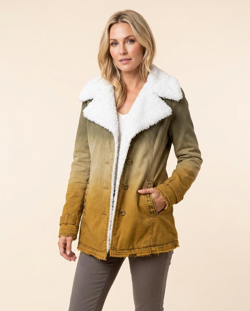 Lulus Secrets - Nover | Sherpa-Lined Ombré Coat Women