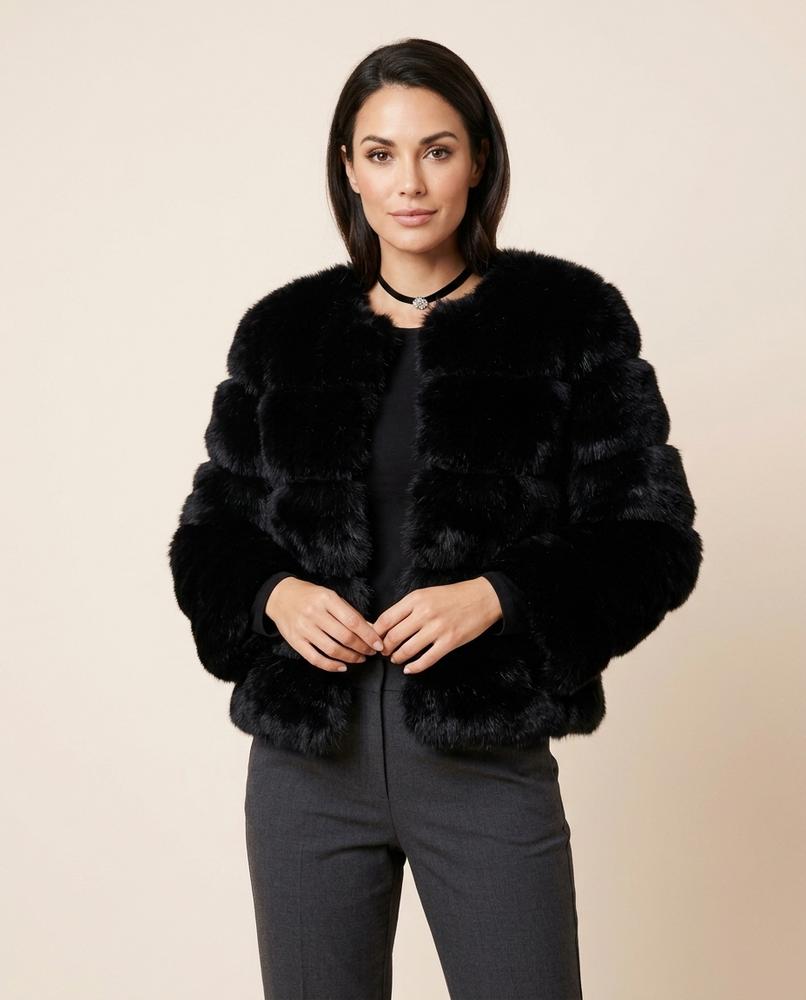 Lulus Secrets - Tihal | Faux Fur Collarless Jacket Women