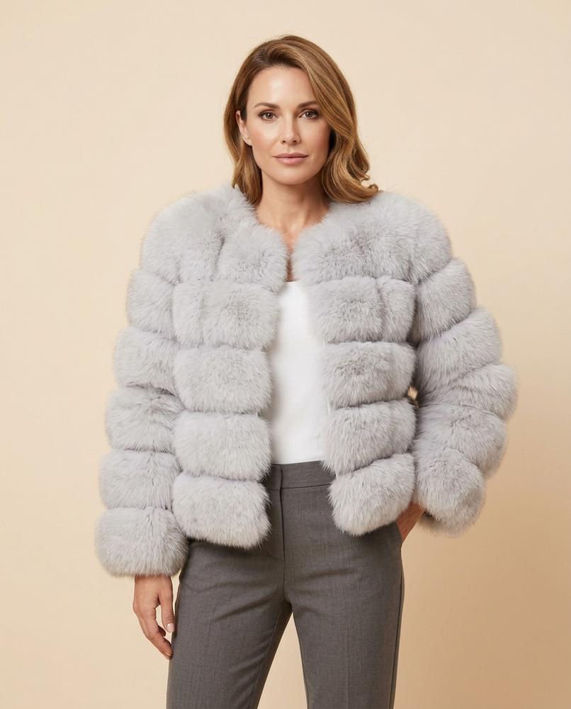 Lulus Secrets - Tihal | Faux Fur Collarless Jacket Women