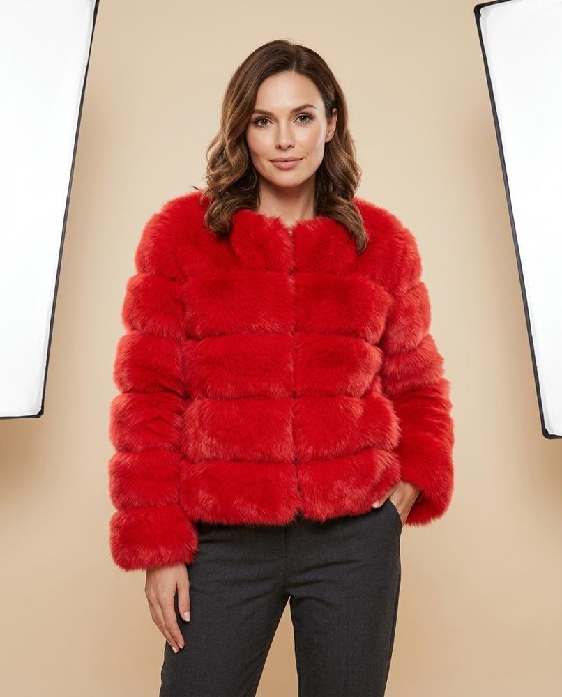 Lulus Secrets - Tihal | Faux Fur Collarless Jacket Women