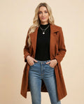 Lulus Secrets - Yorev | Double-Breasted Notched-Lapel Coat Women