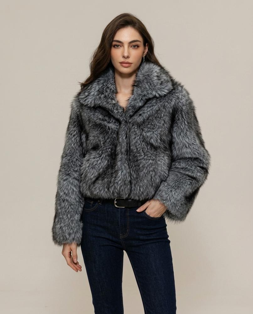 Lulus Secrets - Roron | Faux-Fur Lapel-Collar Jacket Women
