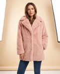 Lulus Secrets - Ninal | Faux Fur Notched Lapel Coat Women